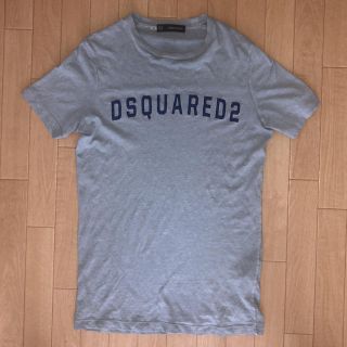 ディースクエアード(DSQUARED2)のDSQUARED2 シンプルTシャツ ロゴ グレー ネイビー XS 超美品(Tシャツ/カットソー(半袖/袖なし))