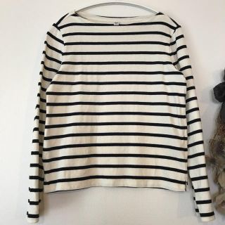 ユニクロ(UNIQLO)の未使用品 ユニクロ ボーダー ボートネックT S レディース(Tシャツ(長袖/七分))