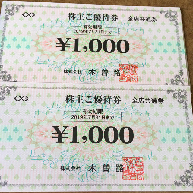 木曽路 株主優待 1000円券×32枚