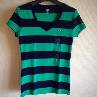 トミーヒルフィガー(TOMMY HILFIGER)のTOMMY HILFIGER Vネック Tシャツ ボーダー(Tシャツ(半袖/袖なし))