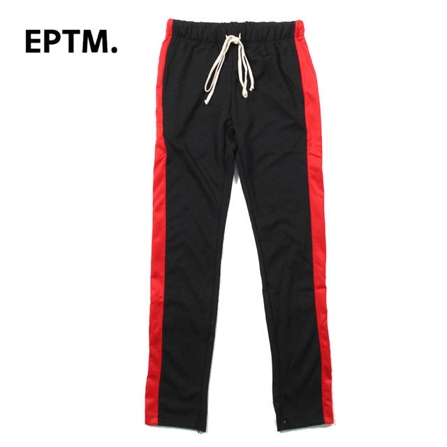 EPTM. TRACKPANTS  エピトミ トラックパンツ 黒/赤 S M メンズのトップス(ジャージ)の商品写真