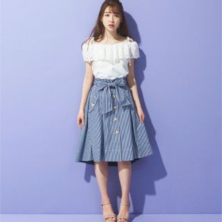 ウィルセレクション(WILLSELECTION)のウィルセレクション  ストライプ リボンスカート (ひざ丈スカート)