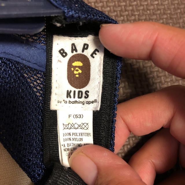 A BATHING APE(アベイシングエイプ)のBAPE KIDS ベイプキッズ メッシュキャップ キッズ/ベビー/マタニティのこども用ファッション小物(帽子)の商品写真