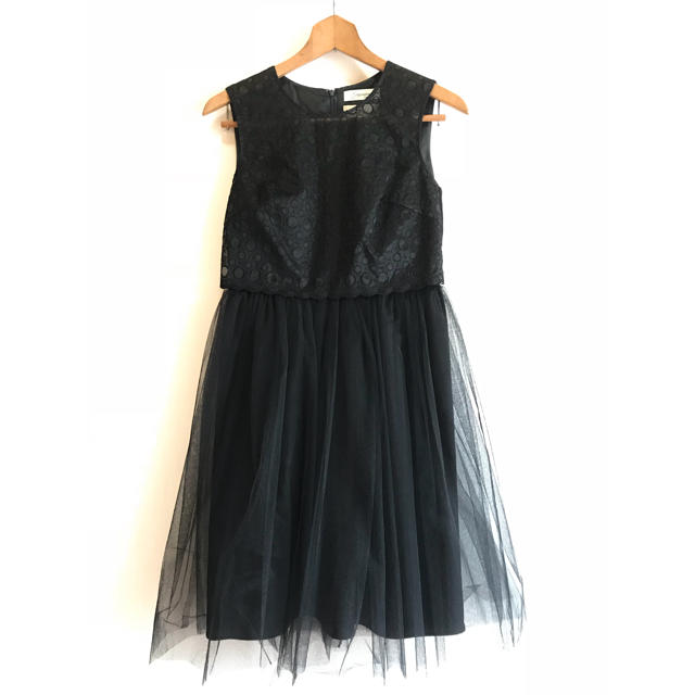 ブラック チュールドレス 美品 結婚式 フォーマル ドレス ワンピースフォーマル/ドレス