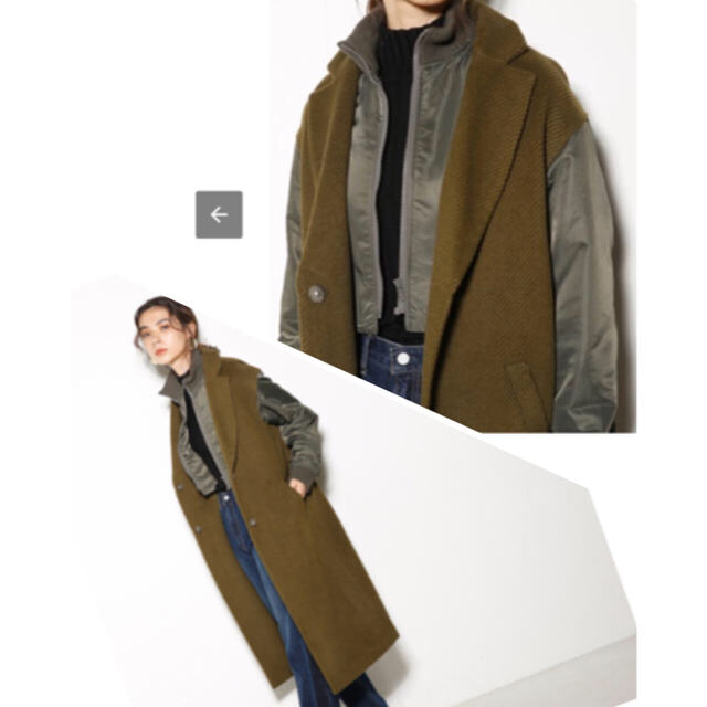 SLY(スライ)の最終お値下げ〈SLY〉DOCKING 2WAY BZ COAT  黒 レディースのジャケット/アウター(ロングコート)の商品写真