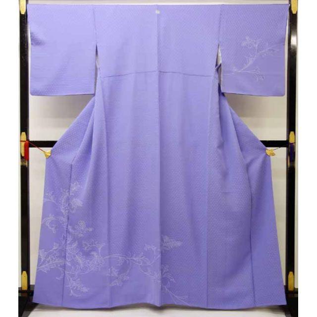 てんまま54216 中古美品 付下げ 葉模様 小花地模様 一つ紋付