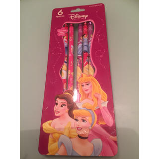 ディズニー(Disney)のディズニープリンセス消しゴム付き鉛筆5本セット(鉛筆)