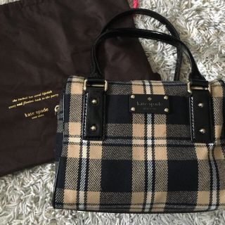 ケイトスペードニューヨーク(kate spade new york)の値下げ！美品✧︎*。kate spade NEW YORK チェック柄バッグ(ハンドバッグ)