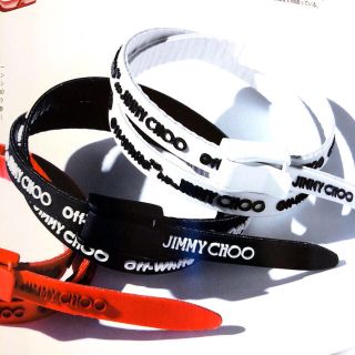 オフホワイト(OFF-WHITE)のJIMMY CHOO × off-white コラボブレスレット 黒(ブレスレット/バングル)