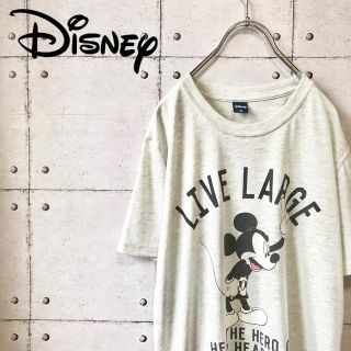 ディズニー(Disney)の【大人気】 90s ディズニー ミッキー ビッグプリント Tシャツ シンプル(Tシャツ/カットソー(半袖/袖なし))