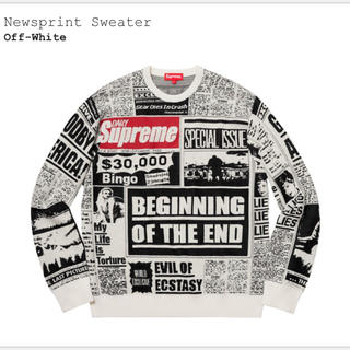 シュプリーム(Supreme)のsupreme newsprint sweater(ニット/セーター)