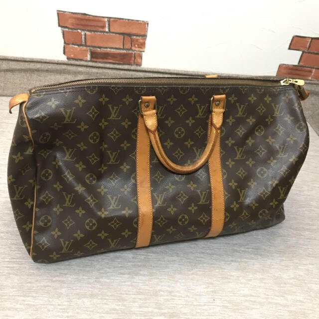 茶系◾︎素材週末限定値下げ！ルイヴィトンLOUIS VUITTON キーポル ボストンバッグ