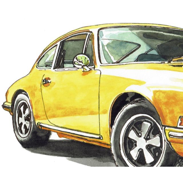 GC-728ポルシェ914/911限定版画 直筆サイン額装●作家 平右ヱ門 6