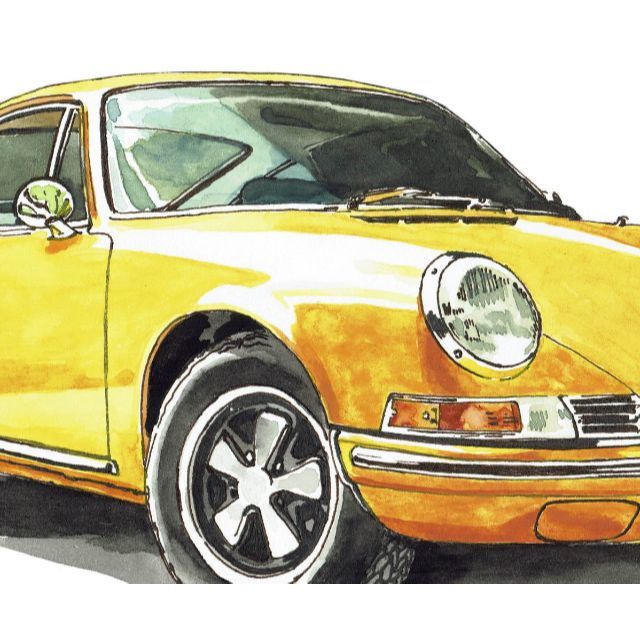 GC-728ポルシェ914/911限定版画 直筆サイン額装●作家 平右ヱ門 7