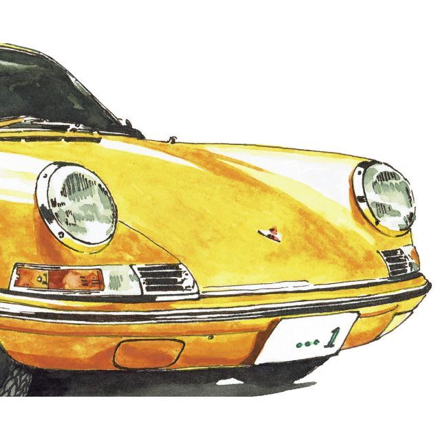 GC-729ポルシェ914/911限定版画 直筆サイン額装●作家 平右ヱ門 5