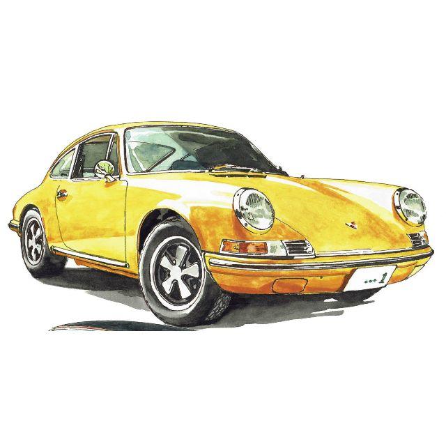 GC-729ポルシェ914/911限定版画 直筆サイン額装●作家 平右ヱ門 2