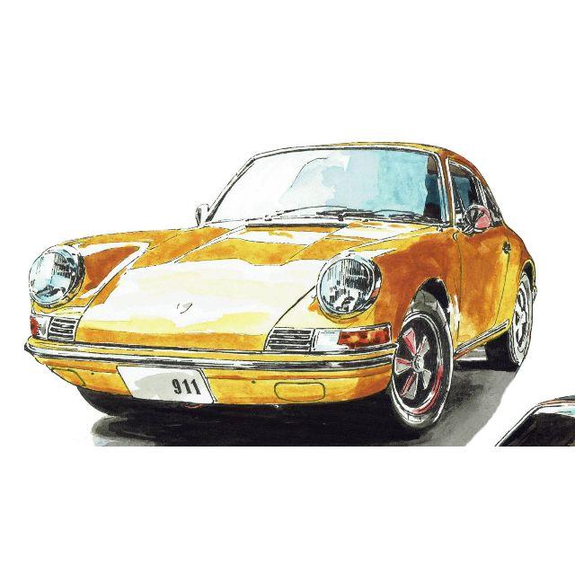 GC-730 ポルシェ914/911限定版画 直筆サイン額装●作家 平右ヱ門 2