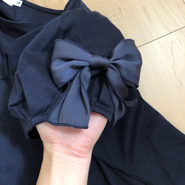 Couture Brooch(クチュールブローチ)の肩リボンＴシャツ レディースのトップス(Tシャツ(半袖/袖なし))の商品写真