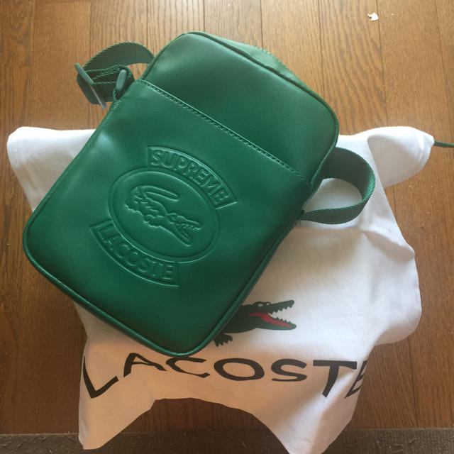 Supreme Lacoste ショルダーバック グリーン