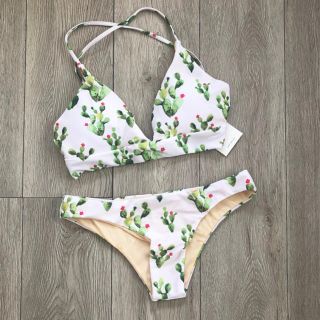 【sale新品】サボテン柄 bikini(水着)