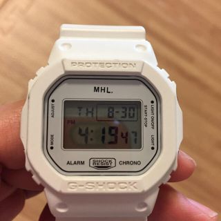 マーガレットハウエル(MARGARET HOWELL)のMHL×G-SHOCK 白の腕時計 【使用済】(腕時計)