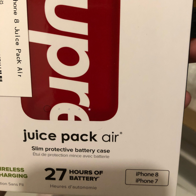 Supreme(シュプリーム)のSupreme / mophie iphone 8 juice pack air スマホ/家電/カメラのスマホアクセサリー(iPhoneケース)の商品写真