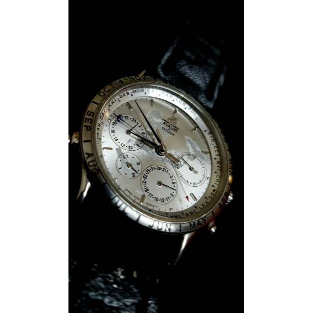 可動品】CITIZEN アバロン スーパーワールド 1990年アンティーク