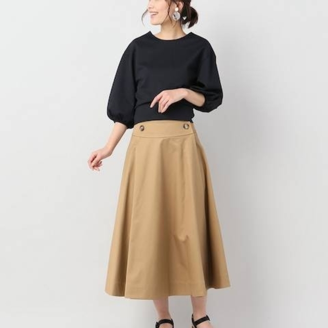 17SS ELIN チェック ベルト付き ラップスカート 38 エリン-