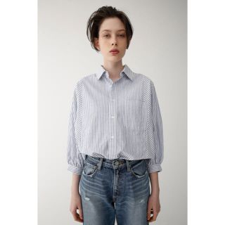 マウジー(moussy)のMOUSSY ギャザービッグシャツ 美品(シャツ/ブラウス(長袖/七分))