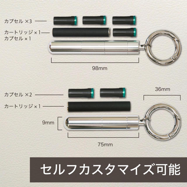 SHINE MOON プルームテック ケース カプセルケース付 (シルバー) メンズのファッション小物(タバコグッズ)の商品写真