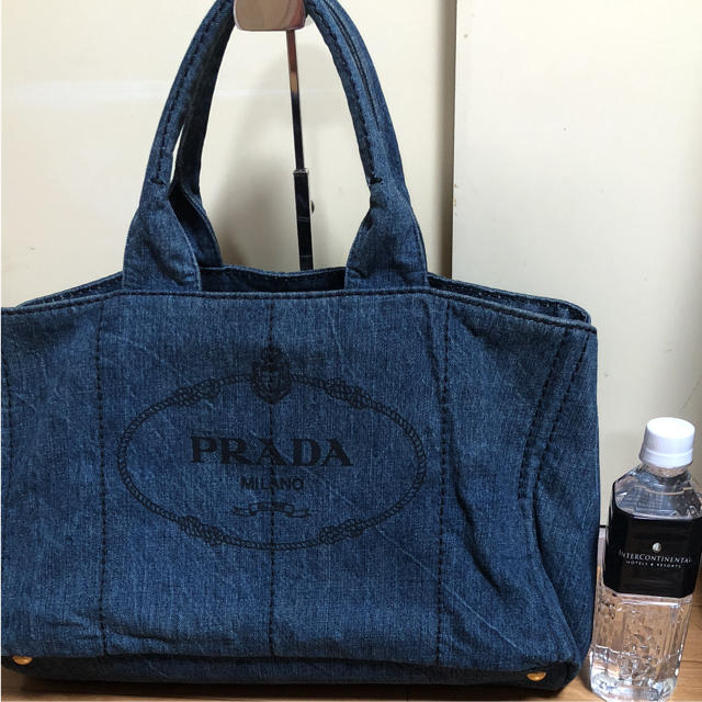 正規品 PRADA カナパ  デニム バッグ