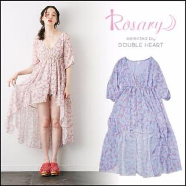 Rosary moon(ロザリームーン)のロザリームーン 花柄ワンピース×ショートパンツ レディースのワンピース(ロングワンピース/マキシワンピース)の商品写真