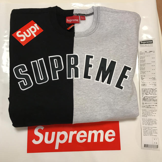 Supreme split crewneck sweatshirtスウェット