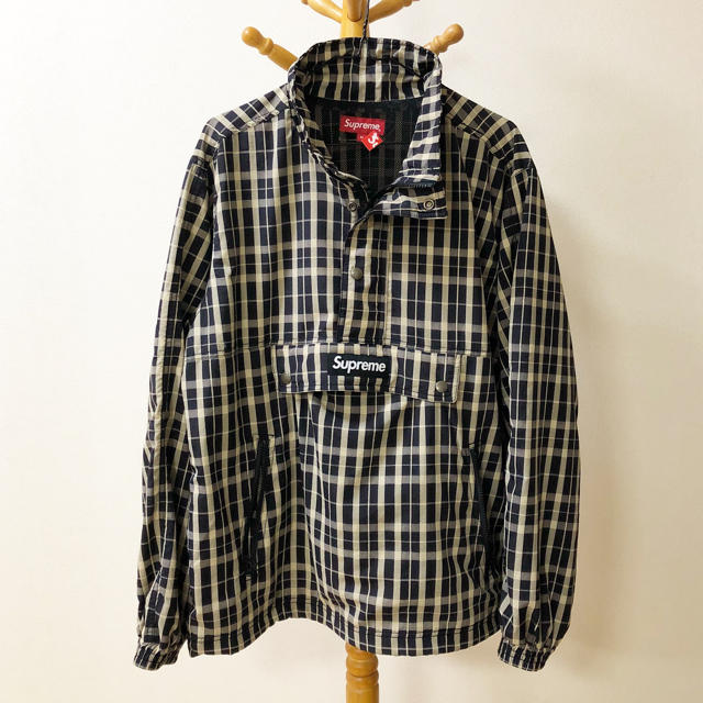 nylon plaid pullover