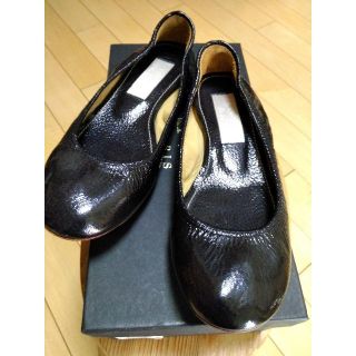 ランバン(LANVIN)のランバン ラム革パテント バレエシューズ 35size(バレエシューズ)