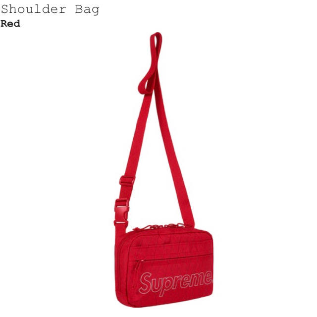 【新品、送料込】 Supreme Shoulder Bag Red