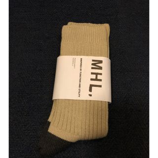 マーガレットハウエル(MARGARET HOWELL)の【新品】MHL. リブソックス ベージュ(ソックス)