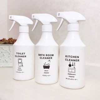 SP-502 ラベル付きスプレーボトル３本セット 500ml(容器)