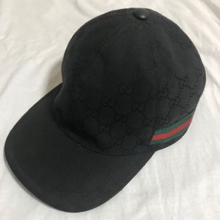 グッチ(Gucci)の✨正規品✨グッチ キャップブラックL59✨美品✨(キャップ)