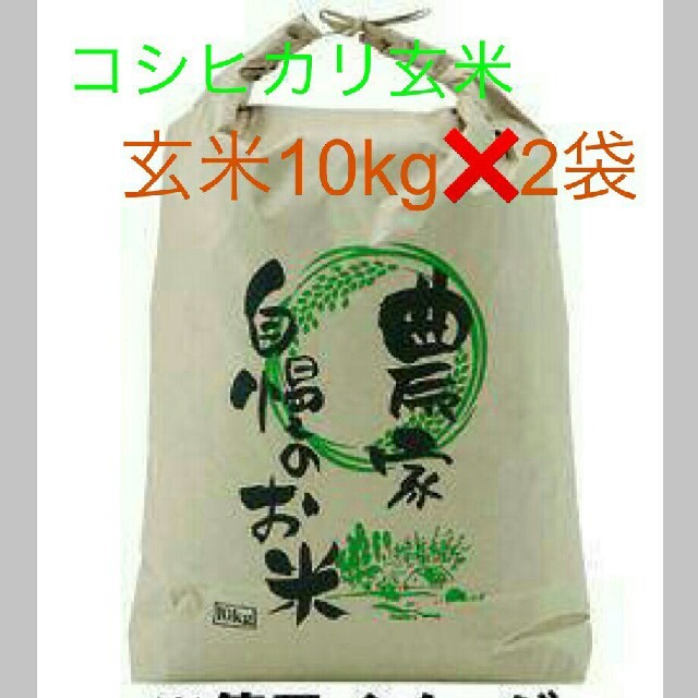 9月2日発送　29年度滋賀のコシヒカリ玄米20kg　10kg✖2袋お米送込