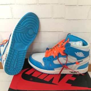 オフホワイト(OFF-WHITE)の29cm off-white air  jordan 1 ノースカロライナ(スニーカー)