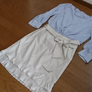 ビアッジョブルー(VIAGGIO BLU)のお値下げ☆タイトスカートベージュ(ひざ丈スカート)
