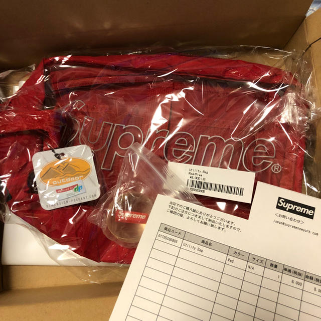 [赤】18aw Supreme Utility Bag RED