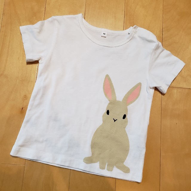 MUJI (無印良品)(ムジルシリョウヒン)の無印良品 90 半袖Tシャツ キッズ/ベビー/マタニティのキッズ服女の子用(90cm~)(Tシャツ/カットソー)の商品写真