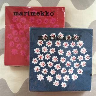 マリメッコ(marimekko)のマリメッコペーパーナプキン2色セット33×33puketti(収納/キッチン雑貨)