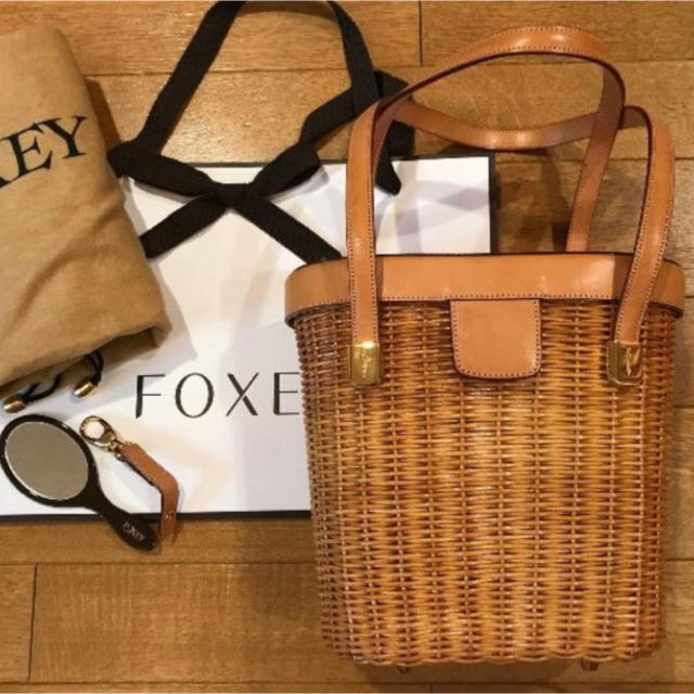 【今だけ！期間限定値下げ】美品！FOXEY フォクシー カゴバッグかごバッグ/ストローバッグ