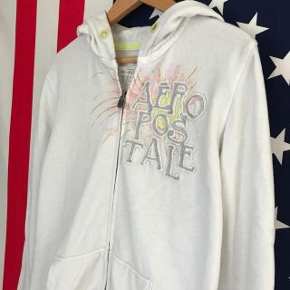 エアロポステール(AEROPOSTALE)のUSA古着 エアロポステール ジップパーカー L(パーカー)