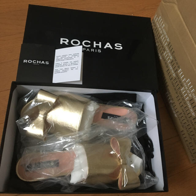 ROCHAS - ロシャスリボン付きスリッパサンダル 38専用ですの通販 by