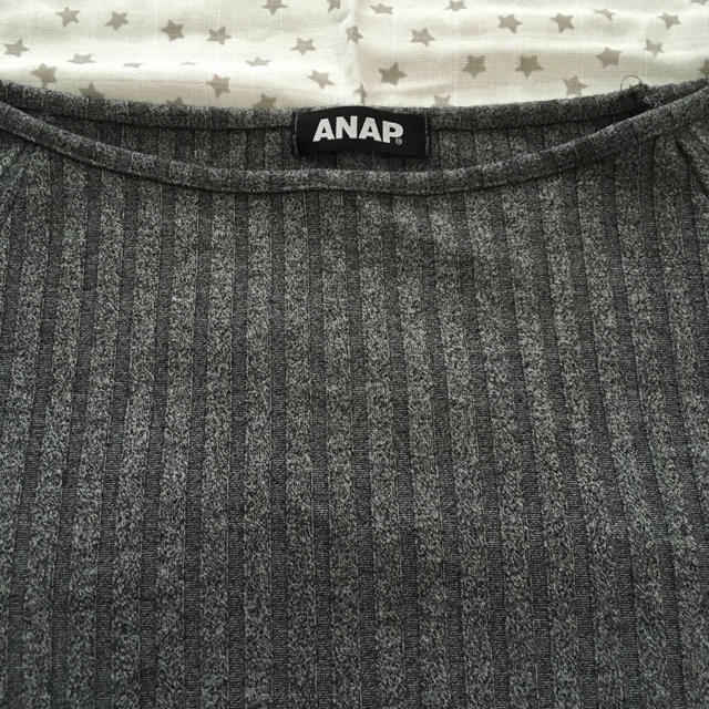 ANAP(アナップ)のANAP リブ オフショル トップス 八分袖位 レディースのトップス(カットソー(長袖/七分))の商品写真