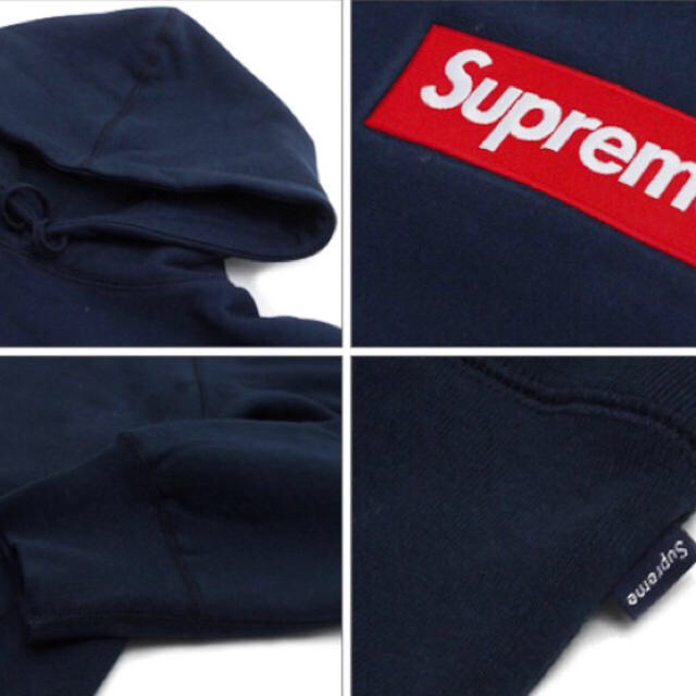 Supreme(シュプリーム)のsupreme box logo pullover パーカー M ネイビー メンズのトップス(パーカー)の商品写真